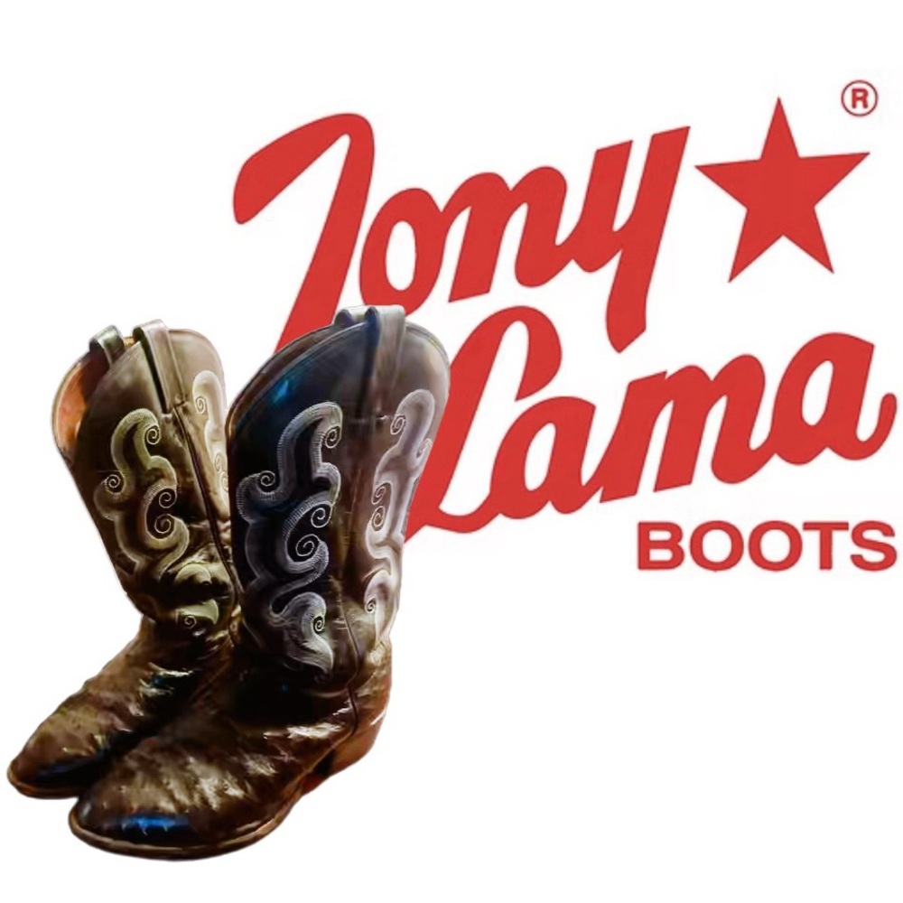 Tony Lama Black Ostrich Western Cowboy boots